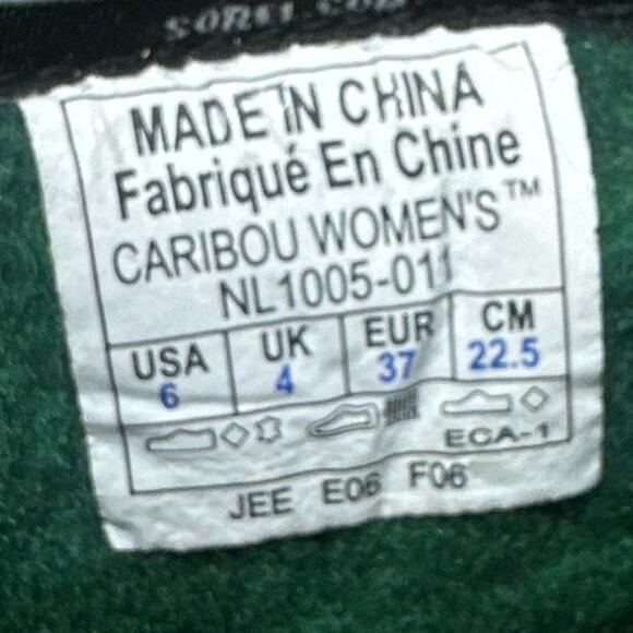 Sorel Caribou Boots Women 6 Black Waterproof Winter Snow Insulated Leather Work - Picture 10 of 14